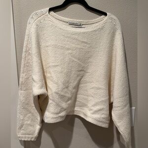 Abercrombie & Fitch Cream Textured Crewneck Sweater